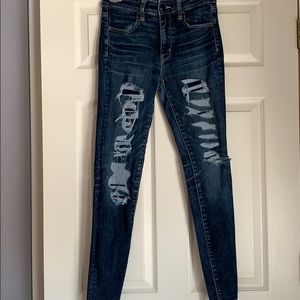Ladies super super stretch skinny jeans. AEO Denim